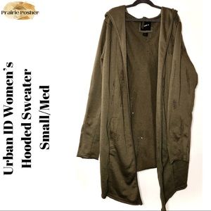 Urban ID Distressed Hooded Sweater, Womens Sm/Med, NWOT, PrairieposherCA